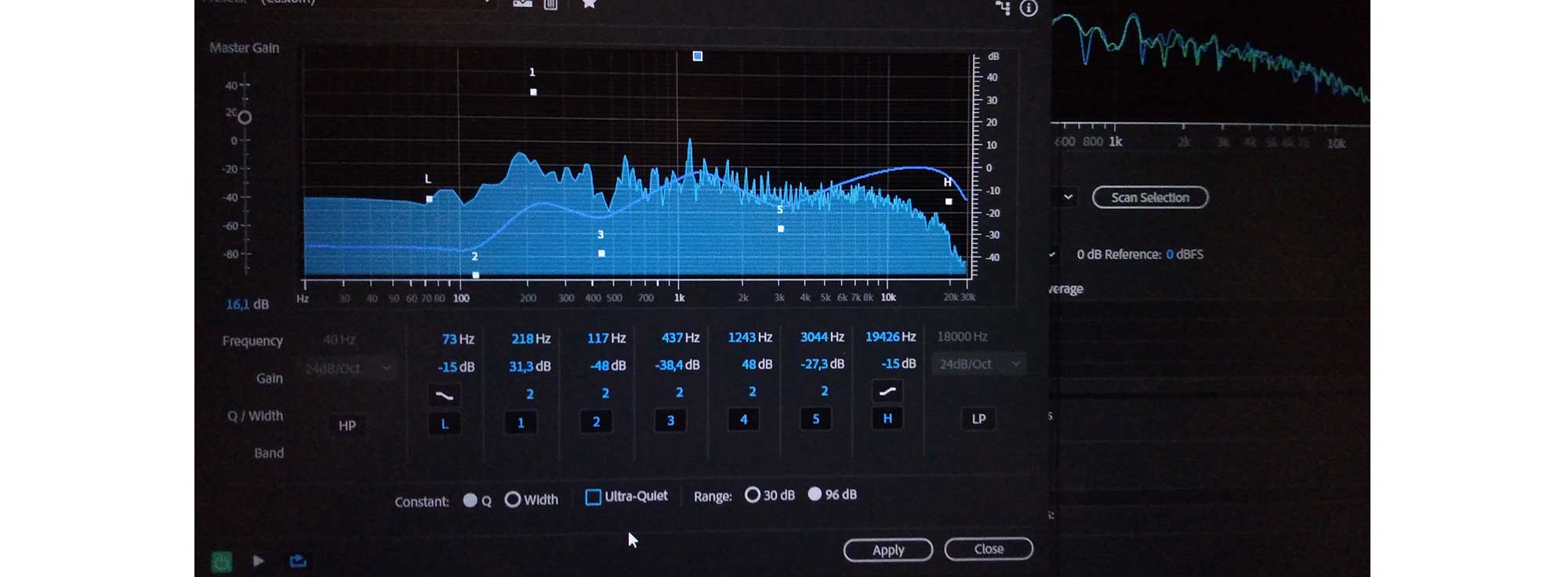 The process of audio analysis before an Audiografia